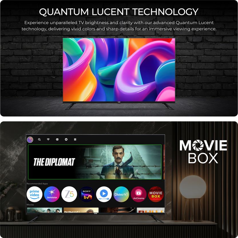 VW OptimaX 101 cm (40 inch) QLED Smart TV - Image 10