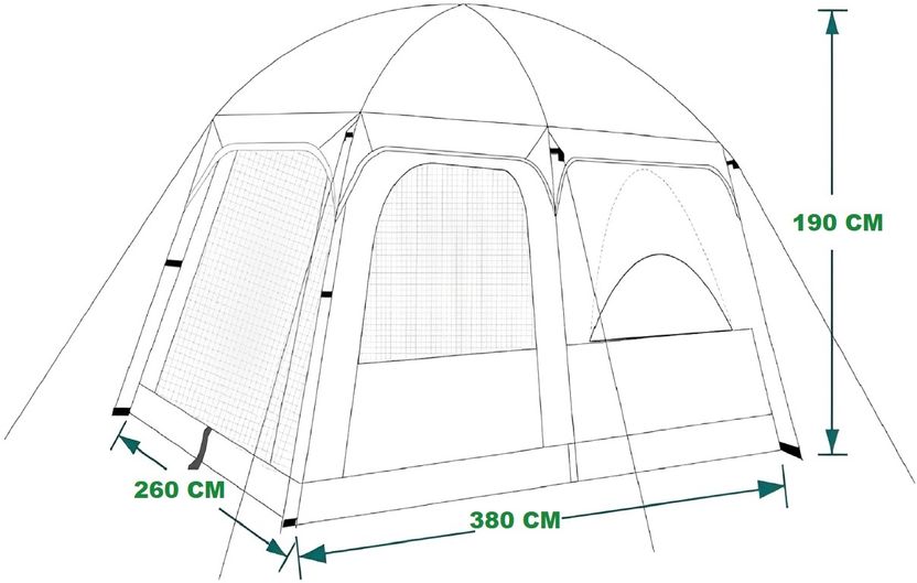 KriShyam 5-12 Person Camping Tent - Image 2
