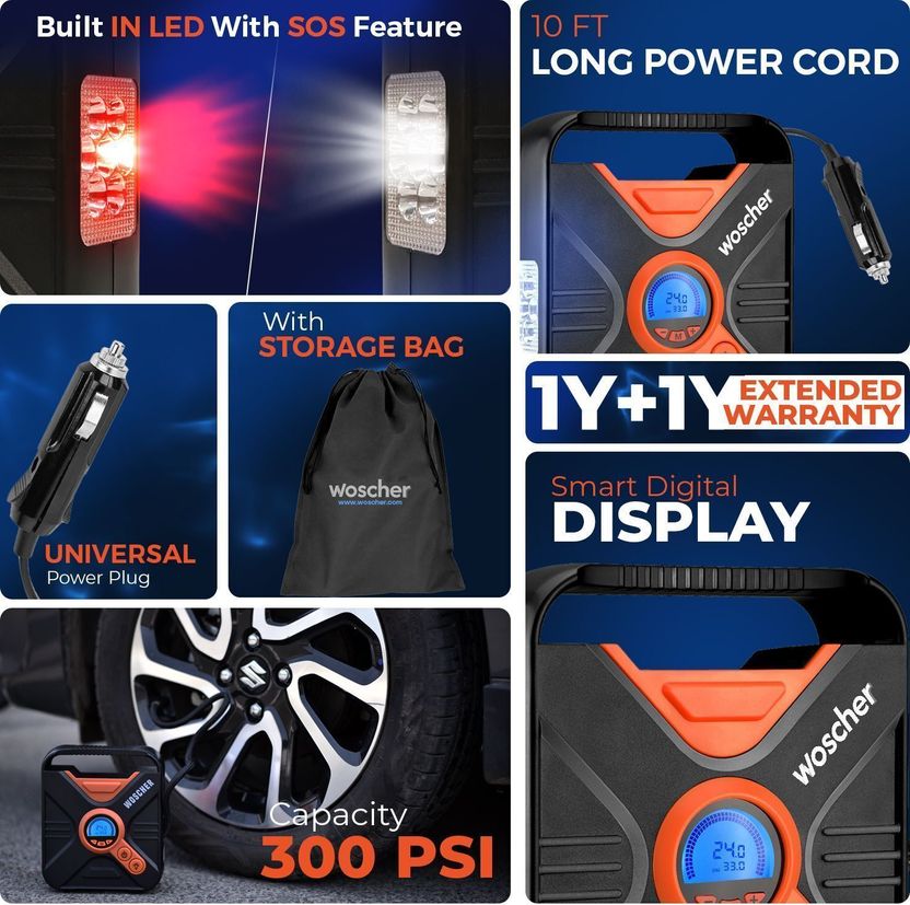 Woscher 802D ProPower 300 psi Tyre Inflator - Image 2