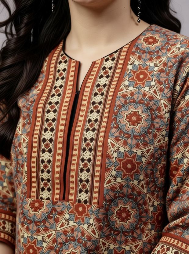 Da vastraagaar Women Brown Printed Top - Image 3