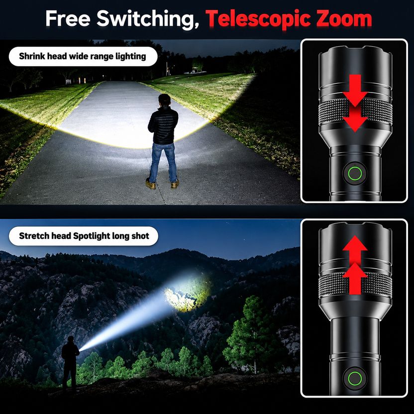 CRENTILA M81 LED Rechargeable Torch Light - Image 2