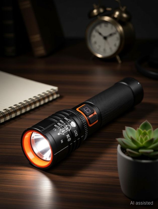 iDOLESHOP Zoomable LED Metal Torch 4 Modes - Image 2