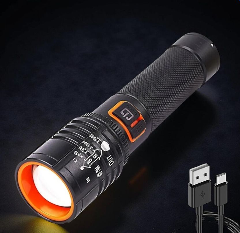 iDOLESHOP Zoomable LED Metal Torch 4 Modes - Image 4