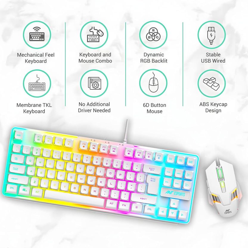 Ant Esports MK710 V2 Combo Set (White) - Image 4
