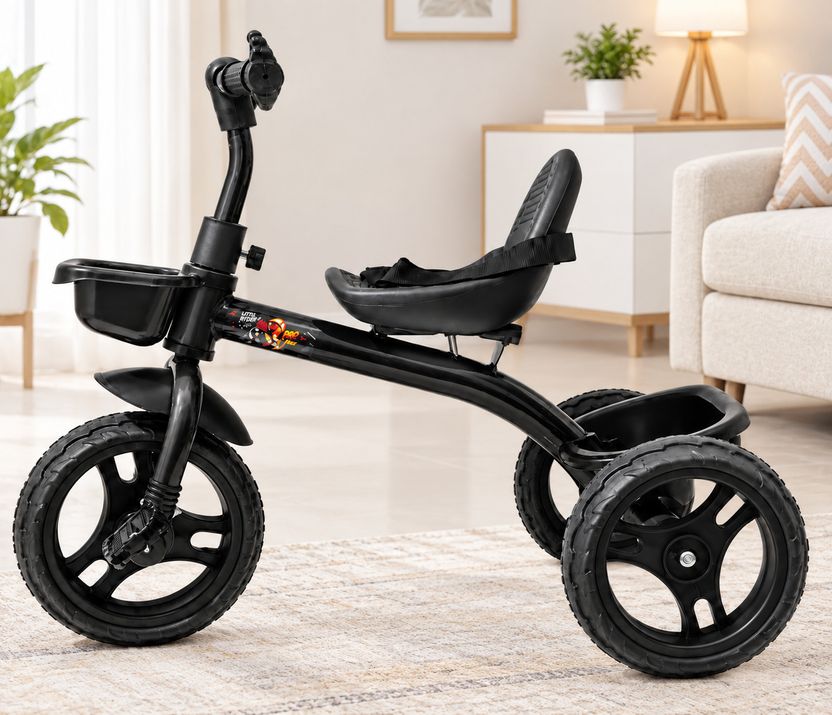 Stepupp Grow Baby Tricycle with Basket, Black - Image 3