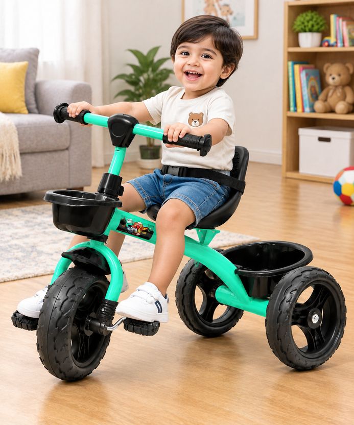 Stepupp Grow Baby Tricycle with Basket, Black - Image 8