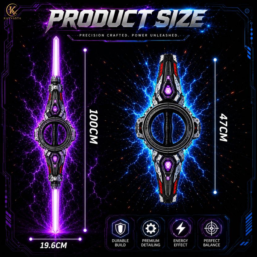 Kayvasta Rotated Double-Ended LED Light Sword - Image 4