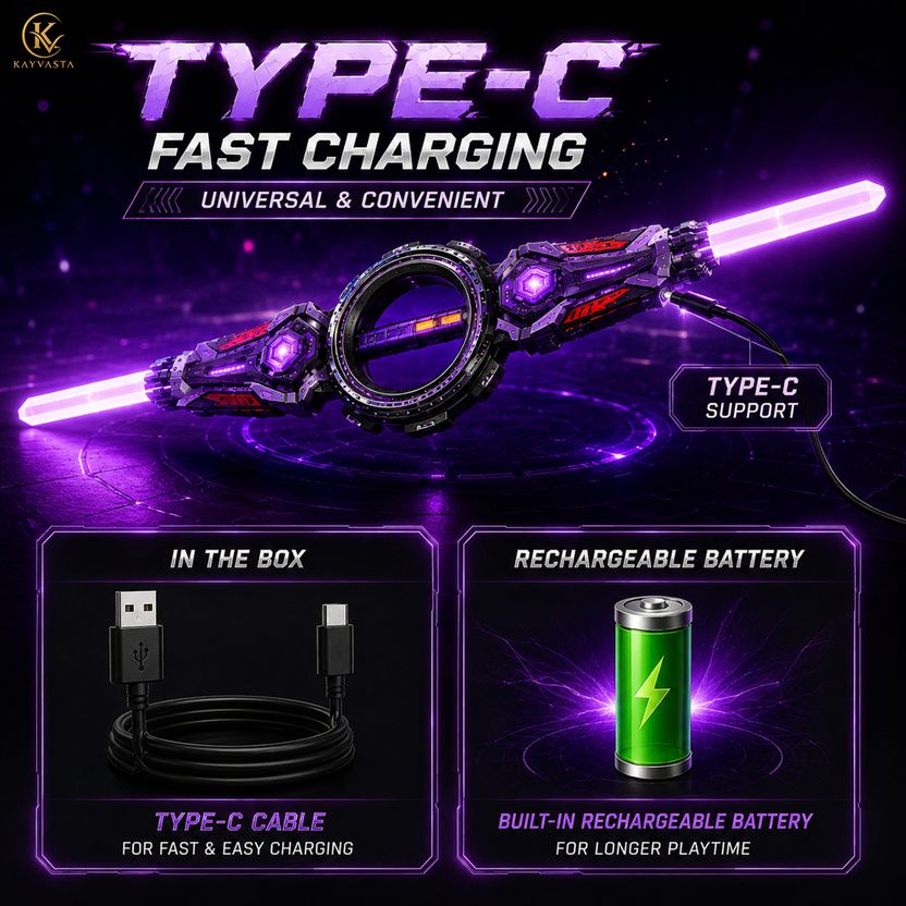 Kayvasta Rotated Double-Ended LED Light Sword - Image 5