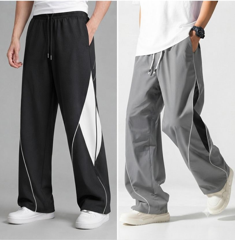 jocker Colorblock Men Black, Grey Track Pants - Image 8