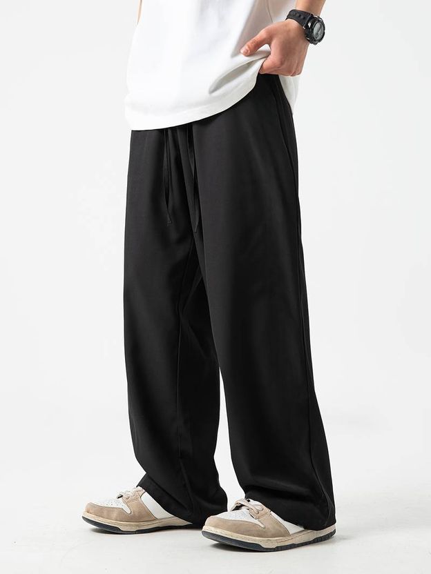 Dockstreet Black Striped Track Pants - Image 1