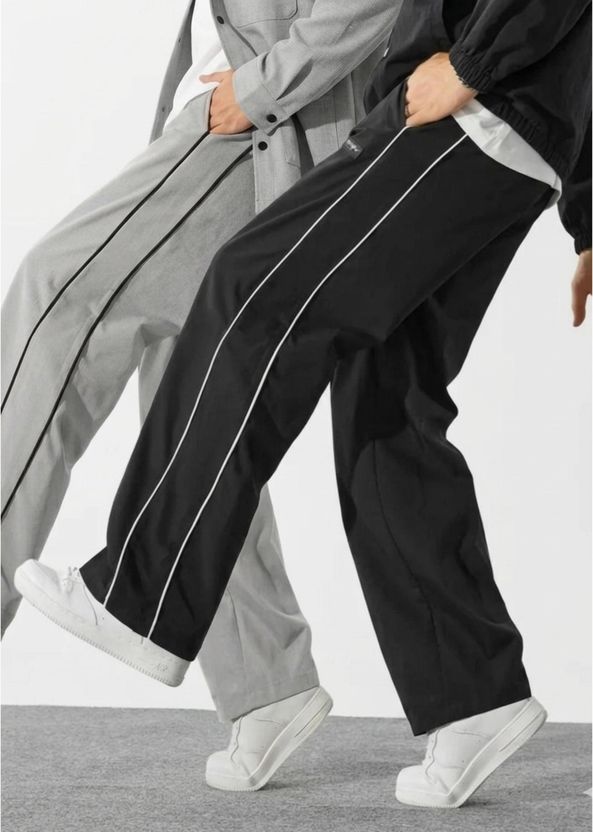 jocker Colorblock Men Black, Grey Track Pants - Image 1