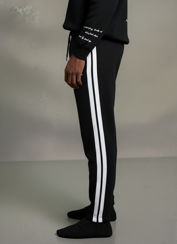 Dockstreet Black Striped Track Pants - Image 4