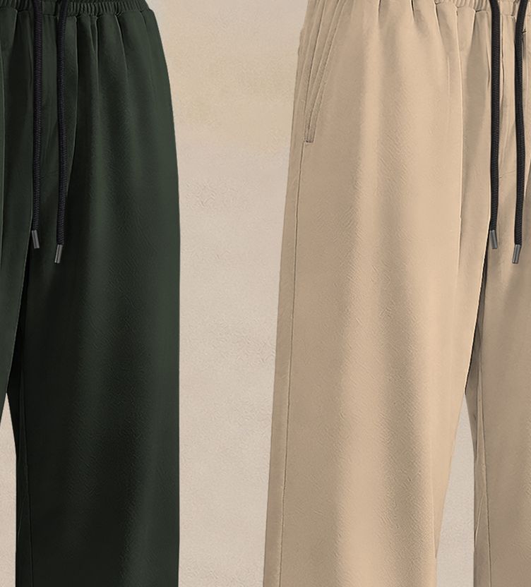 Viktor Men Olive, Beige Track Pants - Image 4