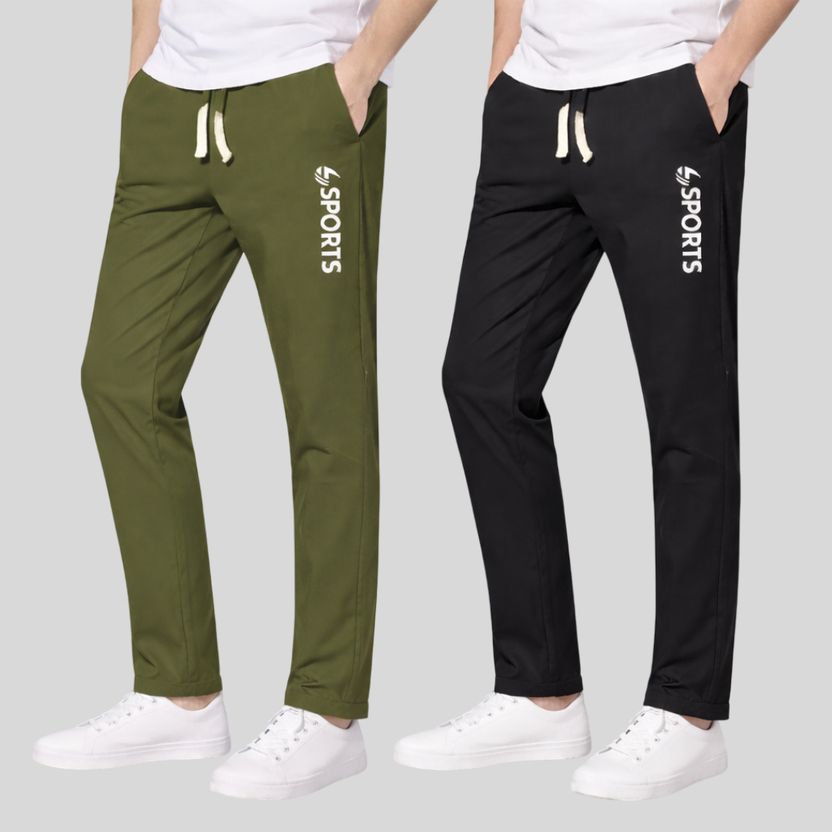 FASHION SARK Printed Black Track Pants - Image 3