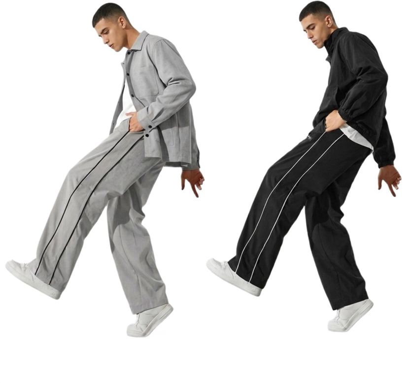 jocker Colorblock Men Black, Grey Track Pants - Image 6