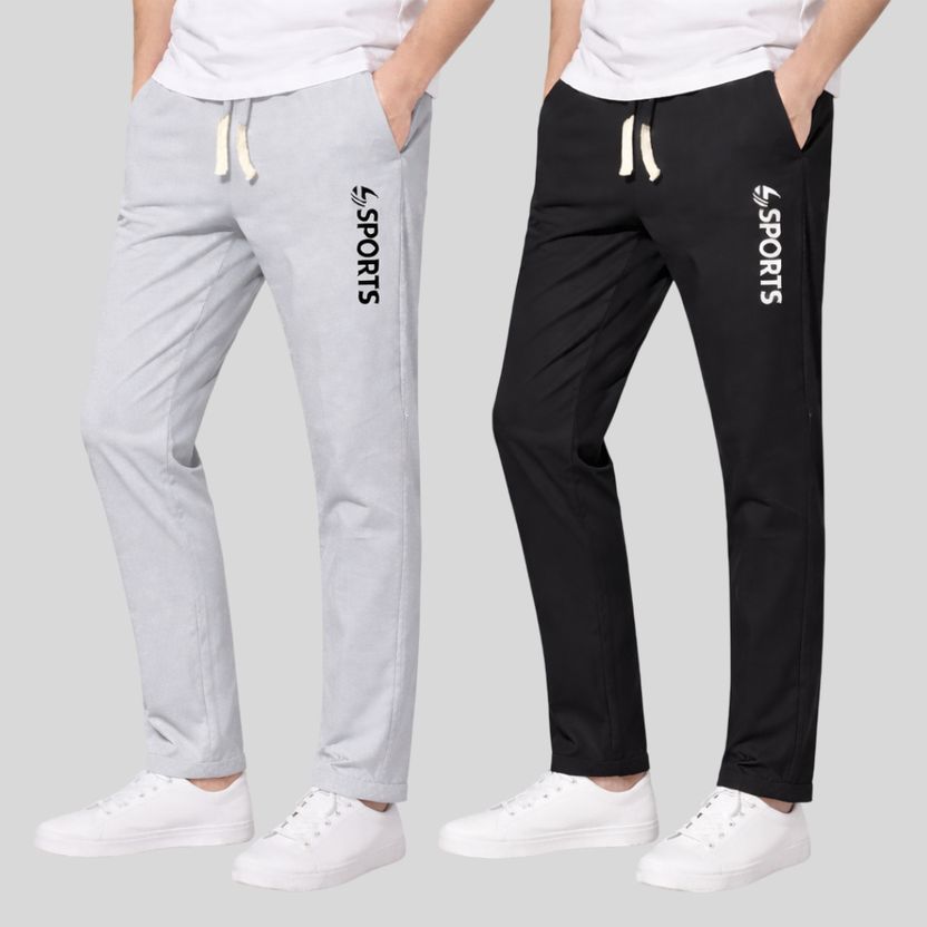 FASHION SARK Printed Black Track Pants - Image 2