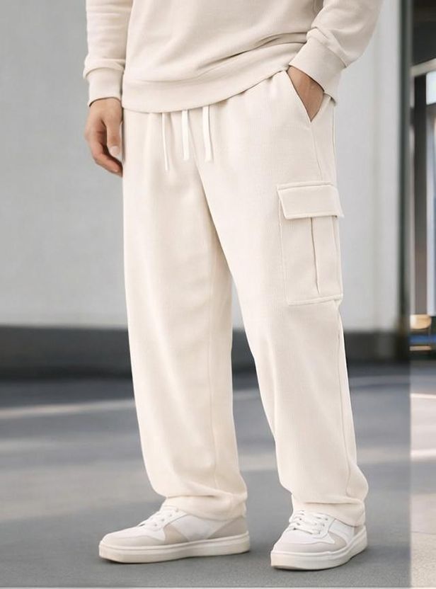 METRONAUT Men White Track Pants - Image 1