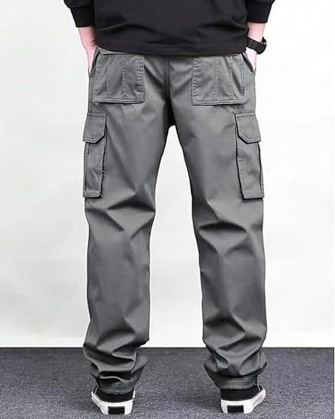 SATVISH Solid Men Grey Track Pants - Image 4