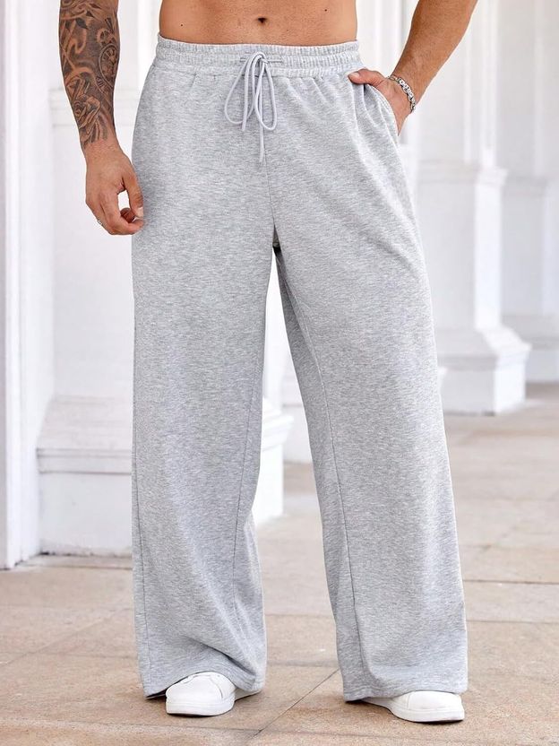 FLYcollection Men Grey Track Pants - Image 1