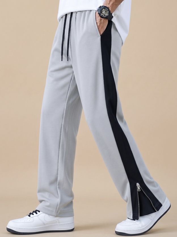 Vontade Colorblock Men Grey Track Pants - Image 2