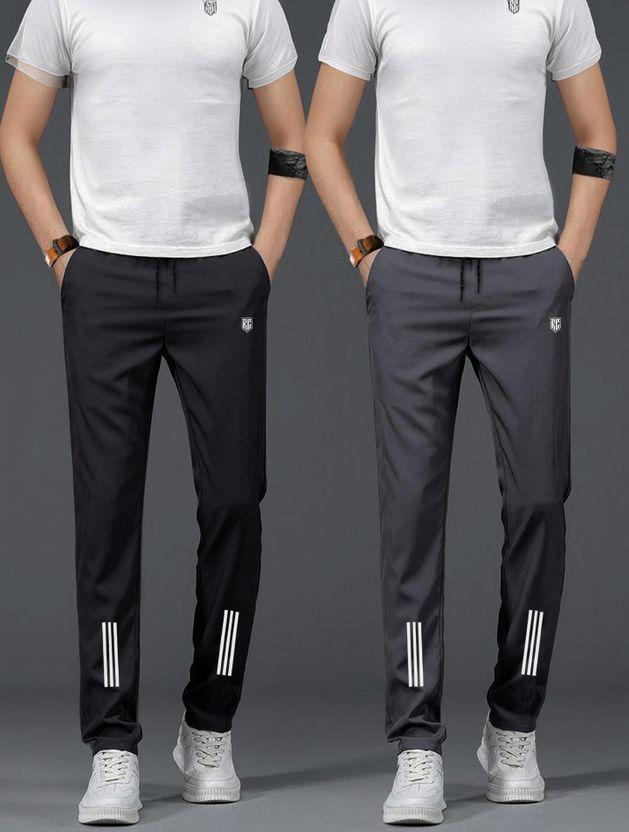 ROYSTER CALLUS Men Grey, Black Track Pants - Image 7