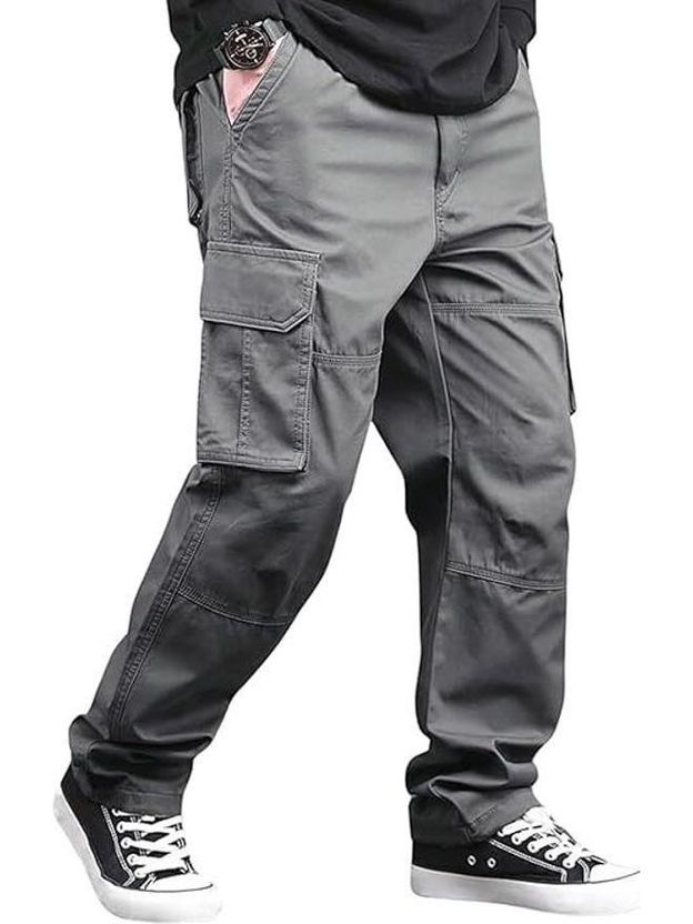 SATVISH Solid Men Grey Track Pants - Image 1