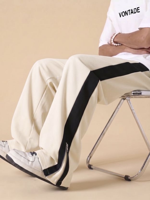 Vontade Colorblock Men Grey Track Pants - Image 6