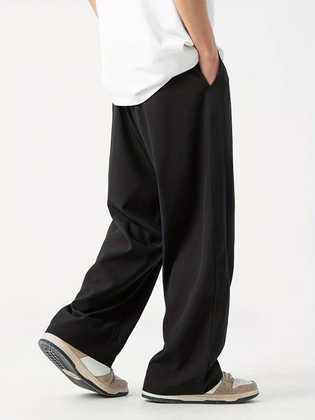 Dockstreet Black Striped Track Pants - Image 2