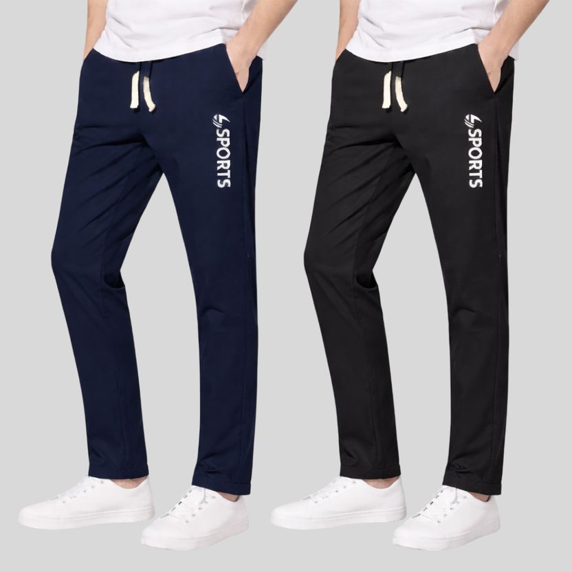FASHION SARK Printed Black Track Pants - Image 8