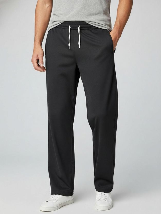 INDICLUB Loose Fit Black Trousers - Image 1