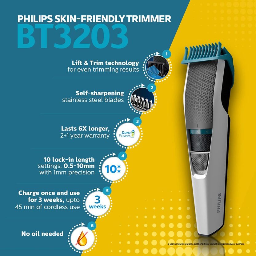 PHILIPS Beard Trimmer BT3201/15 - Image 5