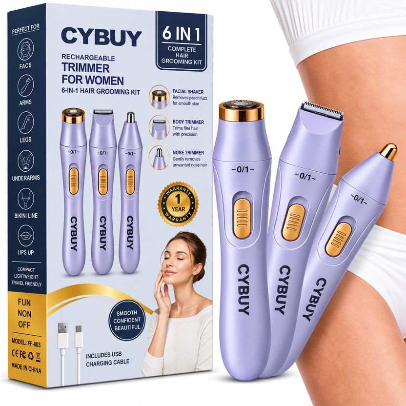 CYBUY Face & Bikini Trimmer for Women, Hair Remover for Women Tri...more - Image 1