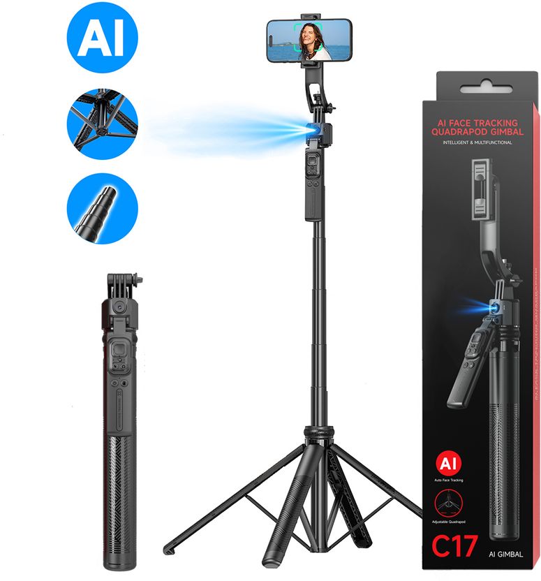 NETZI CL07 Bluetooth Selfie Stick Tripod with Remote - Image 1