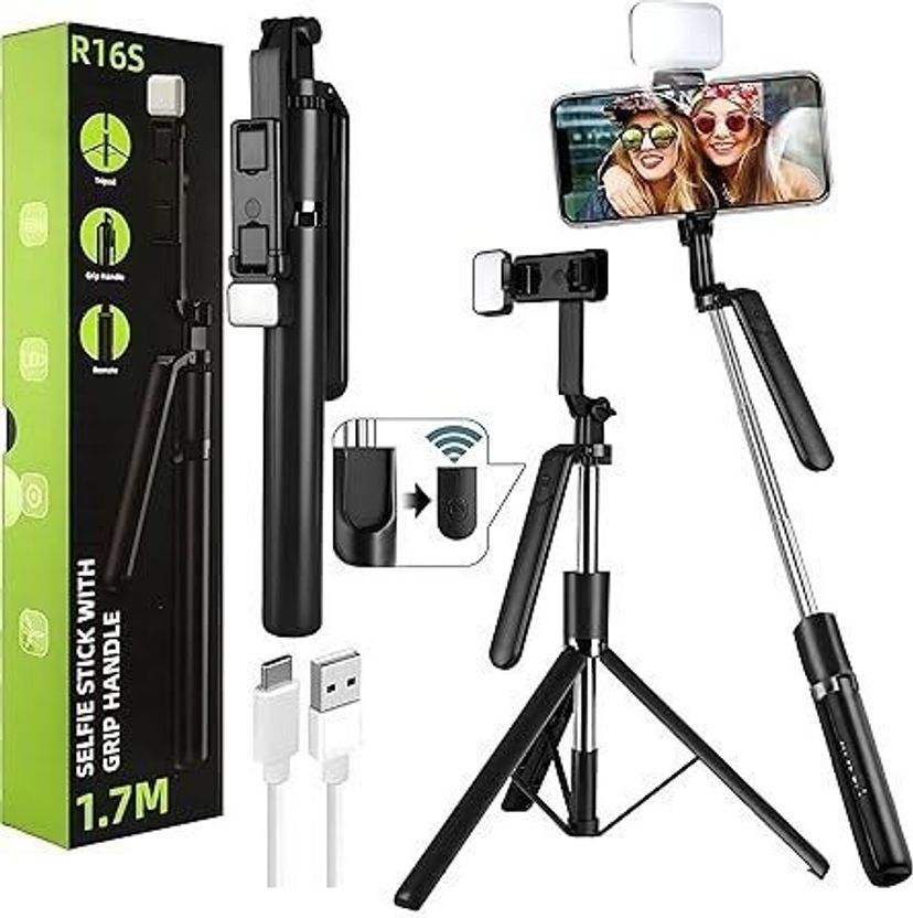 sickle R16s Selfie Stick with Tripod and Bluetooth - Image 1