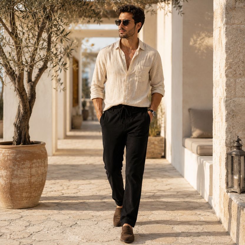 WHISQ Straight Fit Men Green Trousers - Image 7