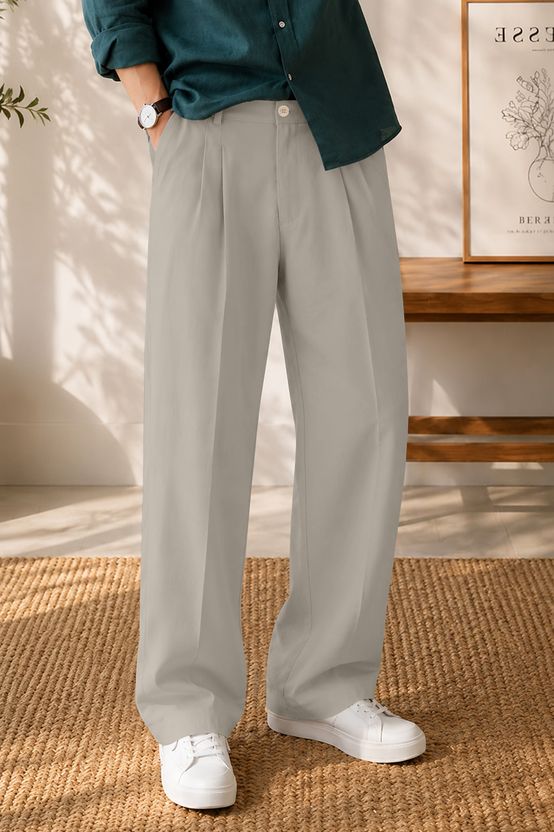 FTX Loose Fit Men Beige Trousers - Image 5