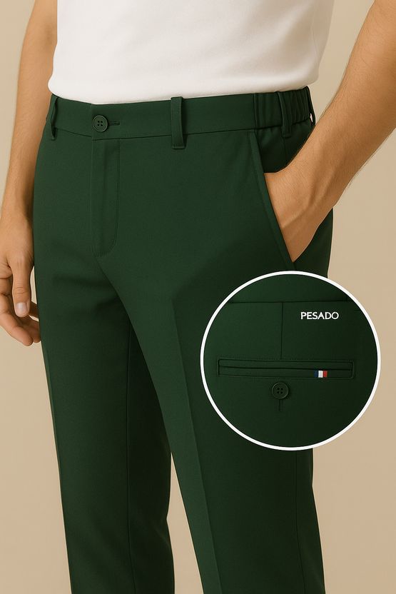PESADO Men Slim Fit Black Trousers - Image 7