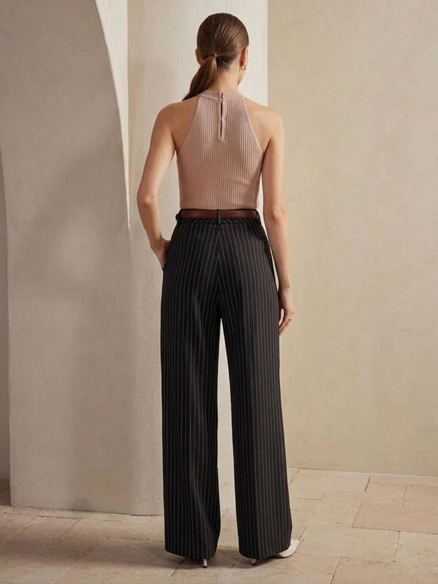 KOTTY Relaxed Black Trousers for Women - Image 3