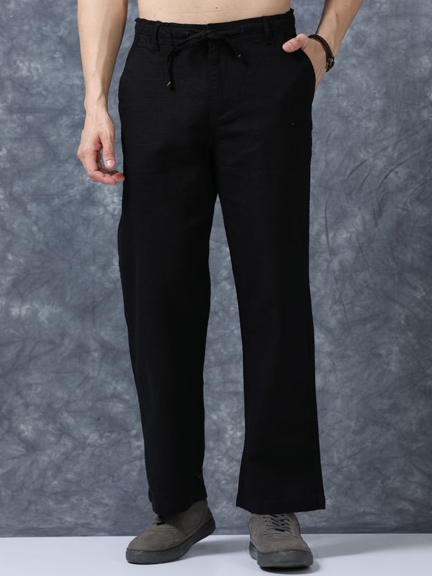 Roadster Men Relaxed Cream Pure Linen Trousers - Image 7