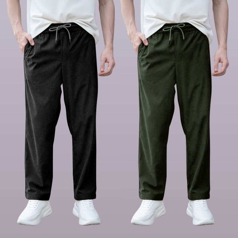 GIBBONTE Men Brown Grey Track Pants - Image 8