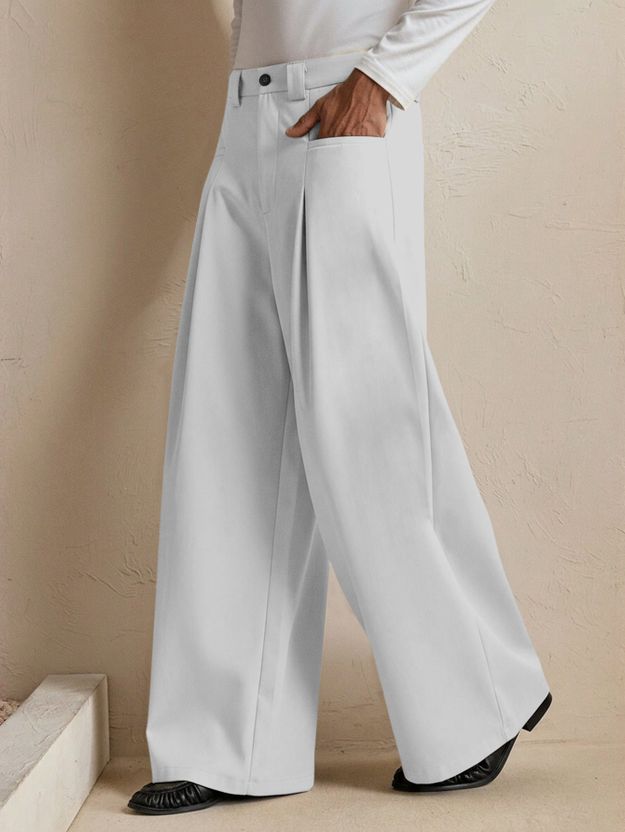 Rajovati Men Silver Viscose Rayon Trousers - Image 3