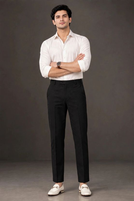 WEAROBICS Regular Fit Black Trousers - Image 6