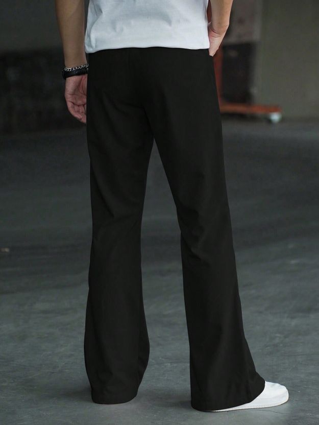 Plus91 Men Black Lycra Blend Trousers - Image 2