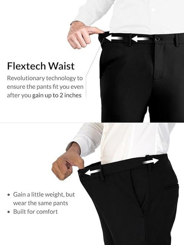 PESADO Men Slim Fit Black Trousers - Image 5