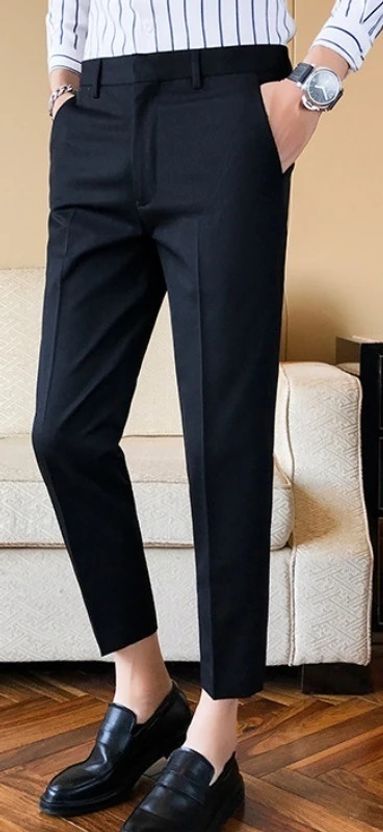 PESADO Men Slim Fit Black Trousers - Image 4