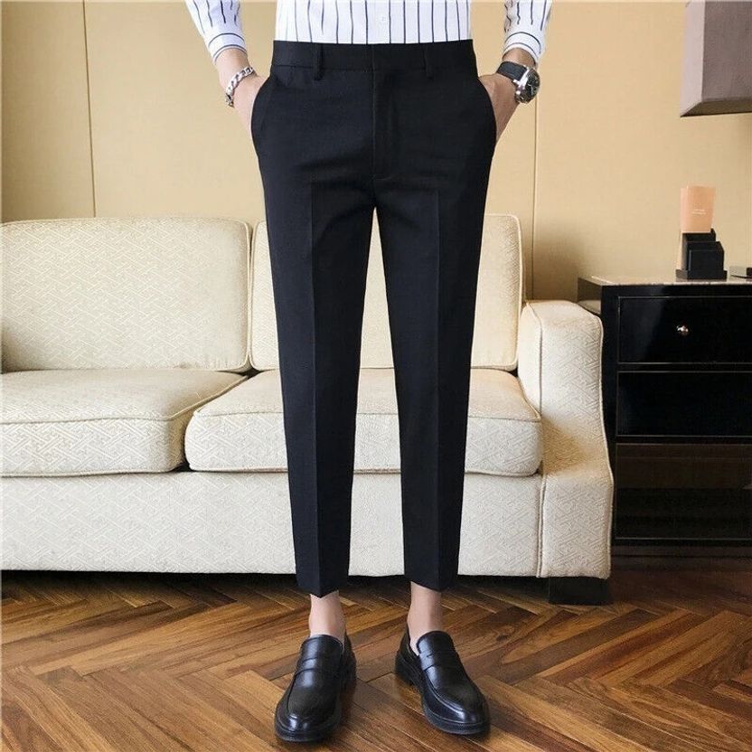 PESADO Men Slim Fit Black Trousers - Image 2