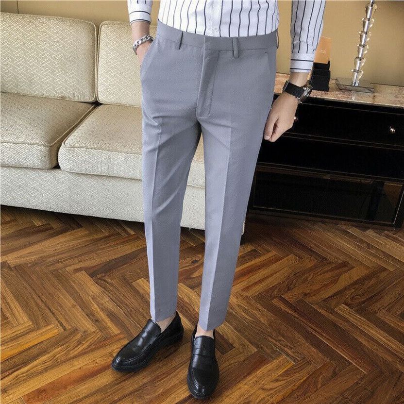 PESADO Slim Fit Men Grey Trousers - Image 4