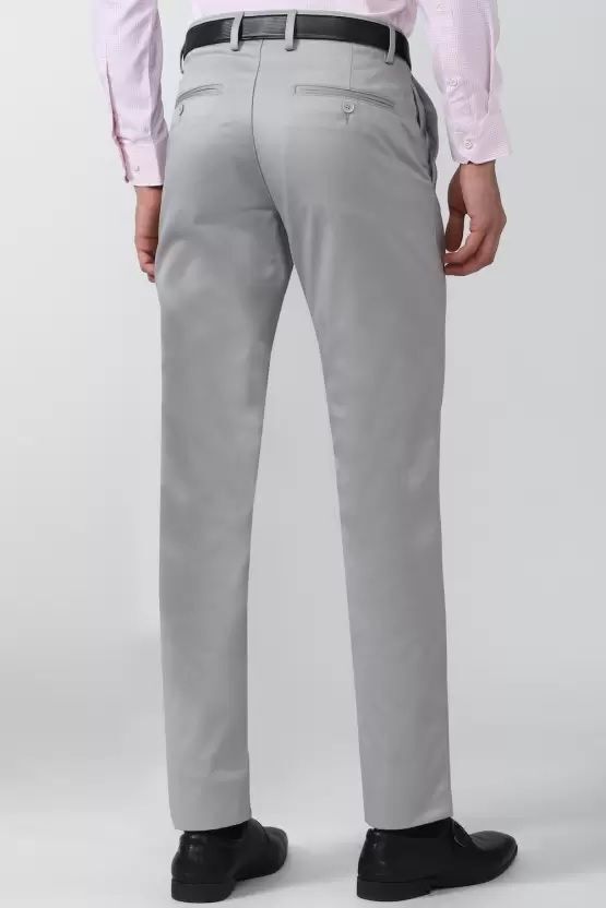 PESADO Slim Fit Men Grey Trousers - Image 3