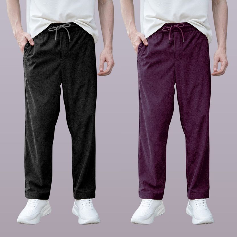 GIBBONTE Men Brown Grey Track Pants - Image 10