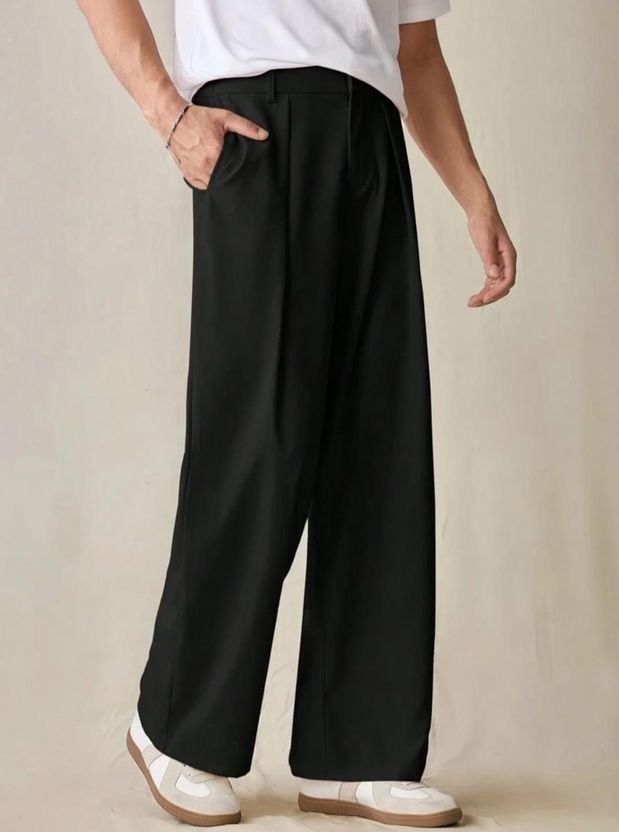 Broadstar Straight Fit Black Trousers - Image 5